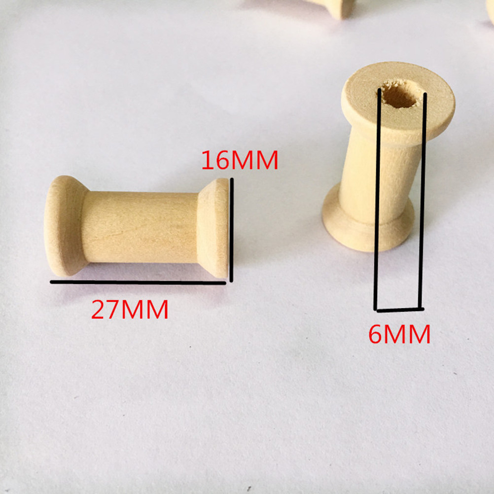 Thread Bobbins Empty - 60 Stück Nähspulen aus Naturholz, leere