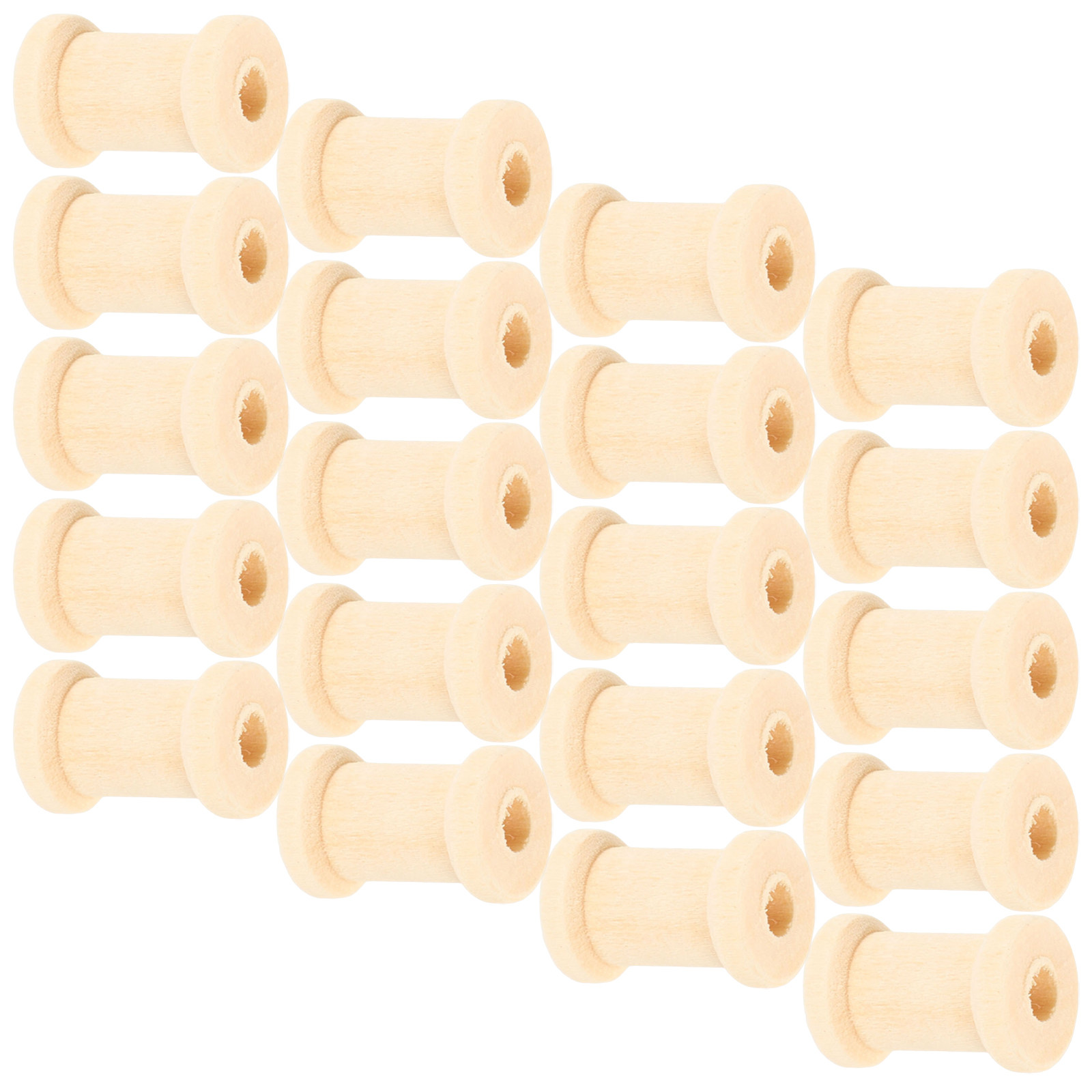 Thread Bobbins Empty - 100 Stück Holzgarnspulen 0,75x0,55x0,55 Zoll Leere