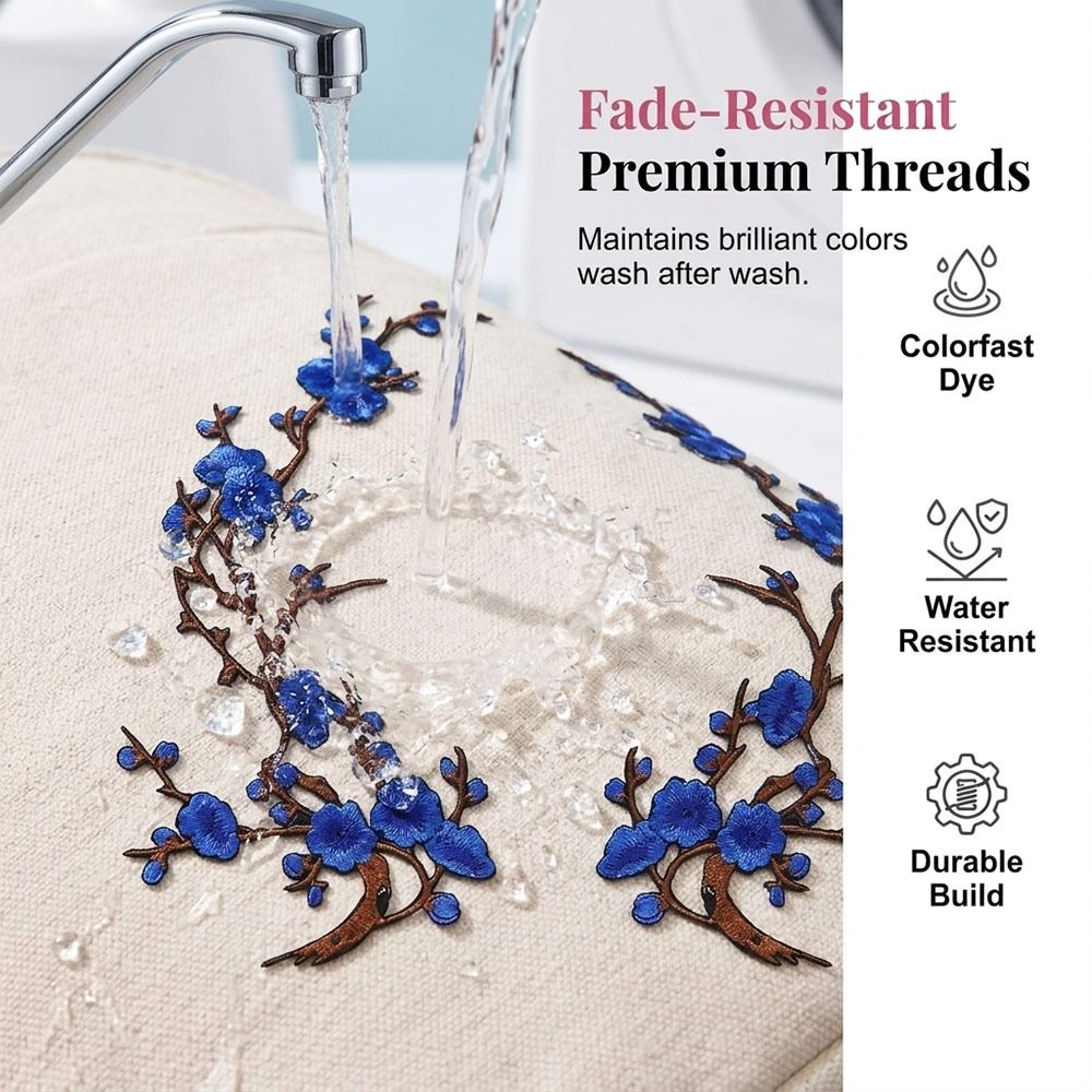 Textile For Sewing - DIY-Kirschblüten-Aufnäher zum Aufbügeln und Aufnähen mit