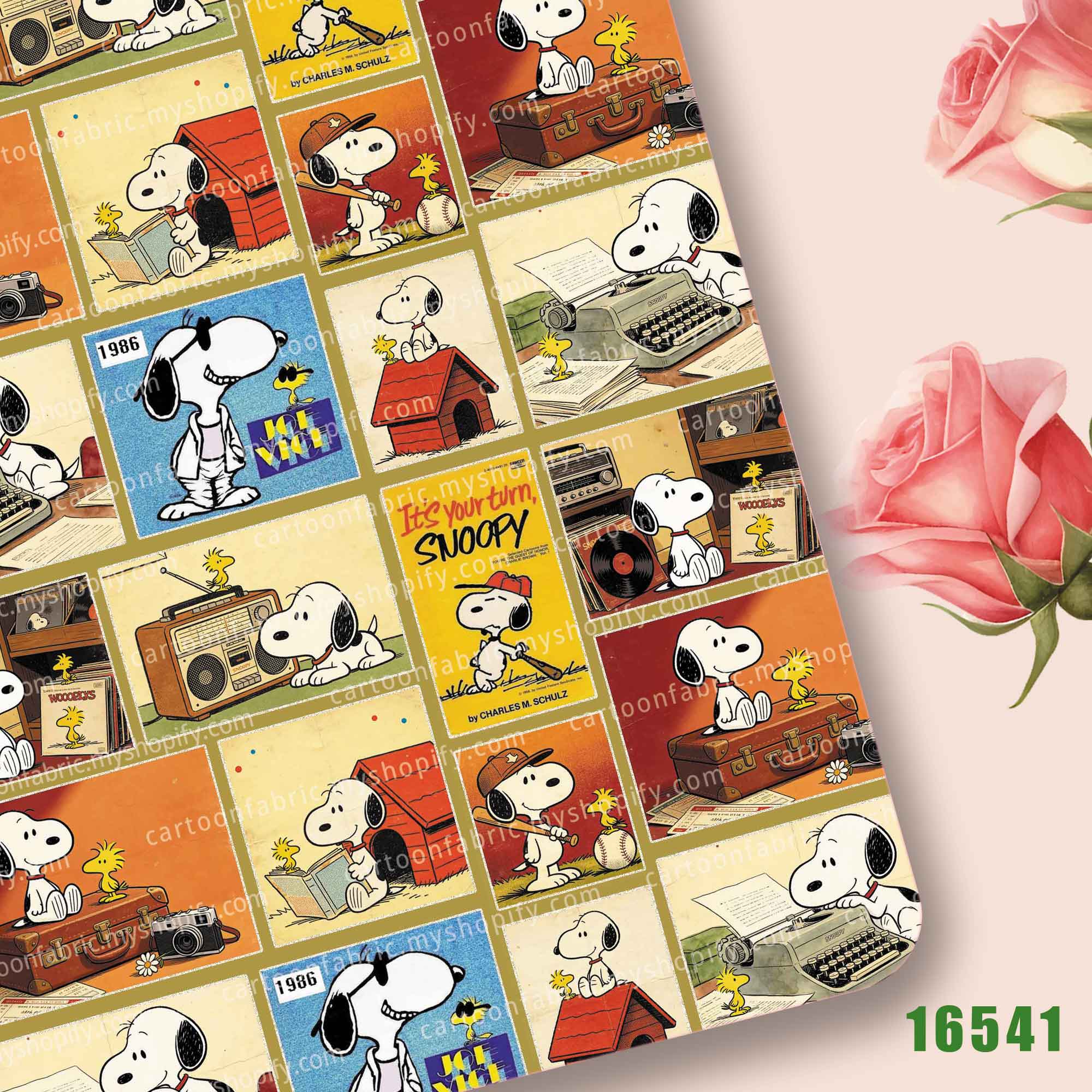 Sewing In Textile - TAKARA TOMY Snoopy Stoff 140x50CM Cartoon-Bedruckter