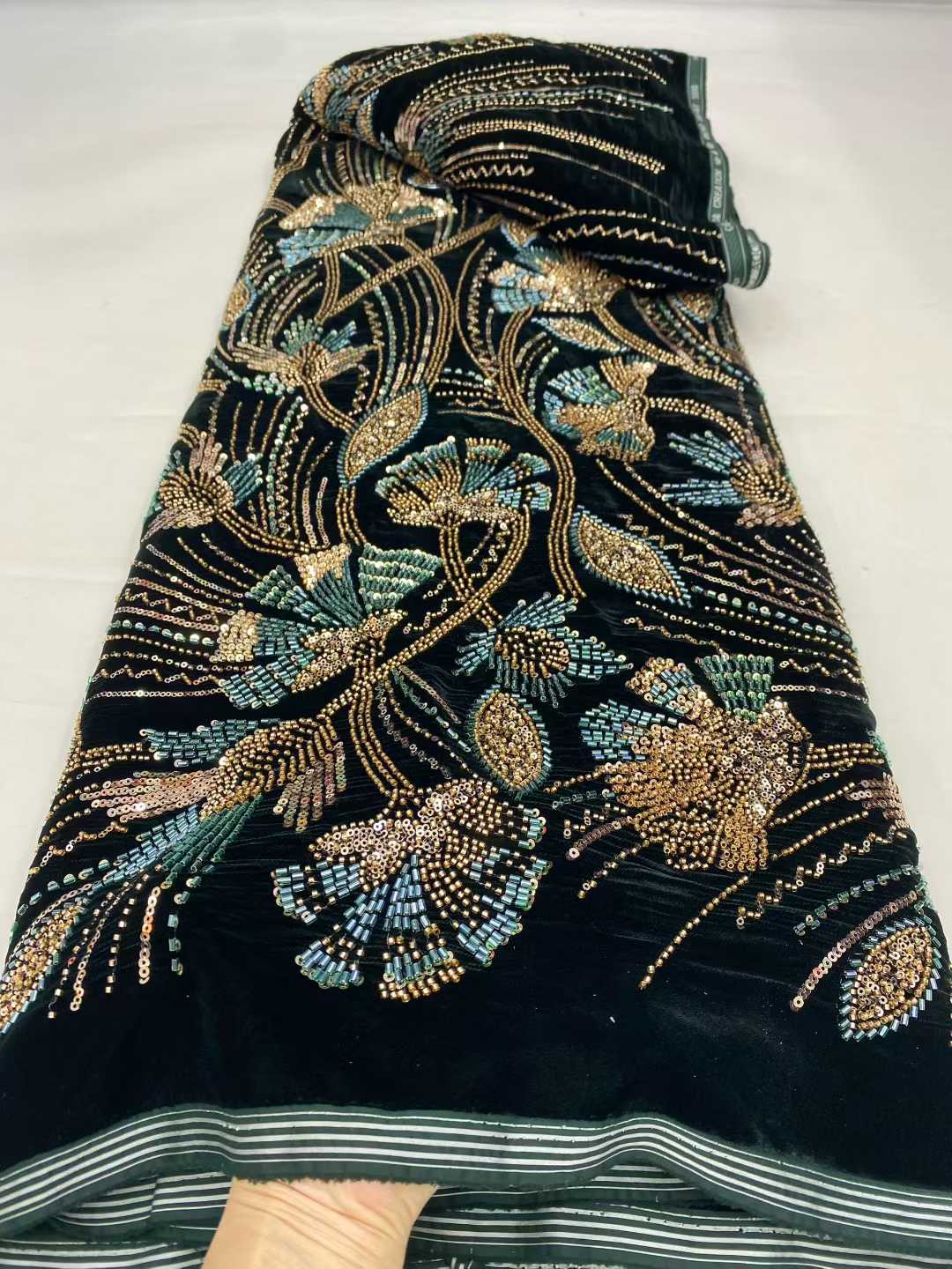 Sewing Velvet Fabric - 2026 Neu eingetroffene afrikanische Samt-Spitzenstoffe, hochwertige