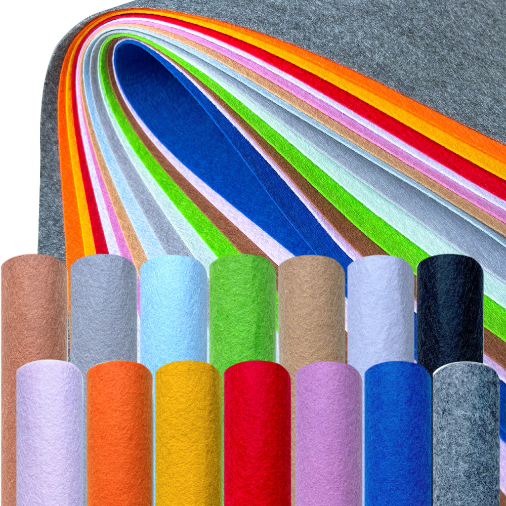 Is Sewing A Textile Craft - Filzstoff, verschiedene Farben, Vliesstoff, quadratisch, für
