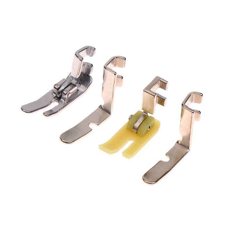 Zipper Foot Presser - 4-teiliges Set für Alte Nähmaschinen-Reißverschluss-Nähfüße (Nähfüße