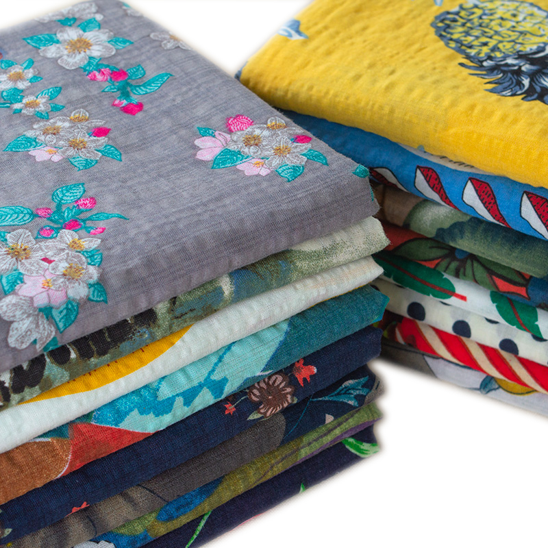 Sewing Geotextile Fabric - Stoff aus Baumwolle und Leinen, Vintage-Druckstoff,