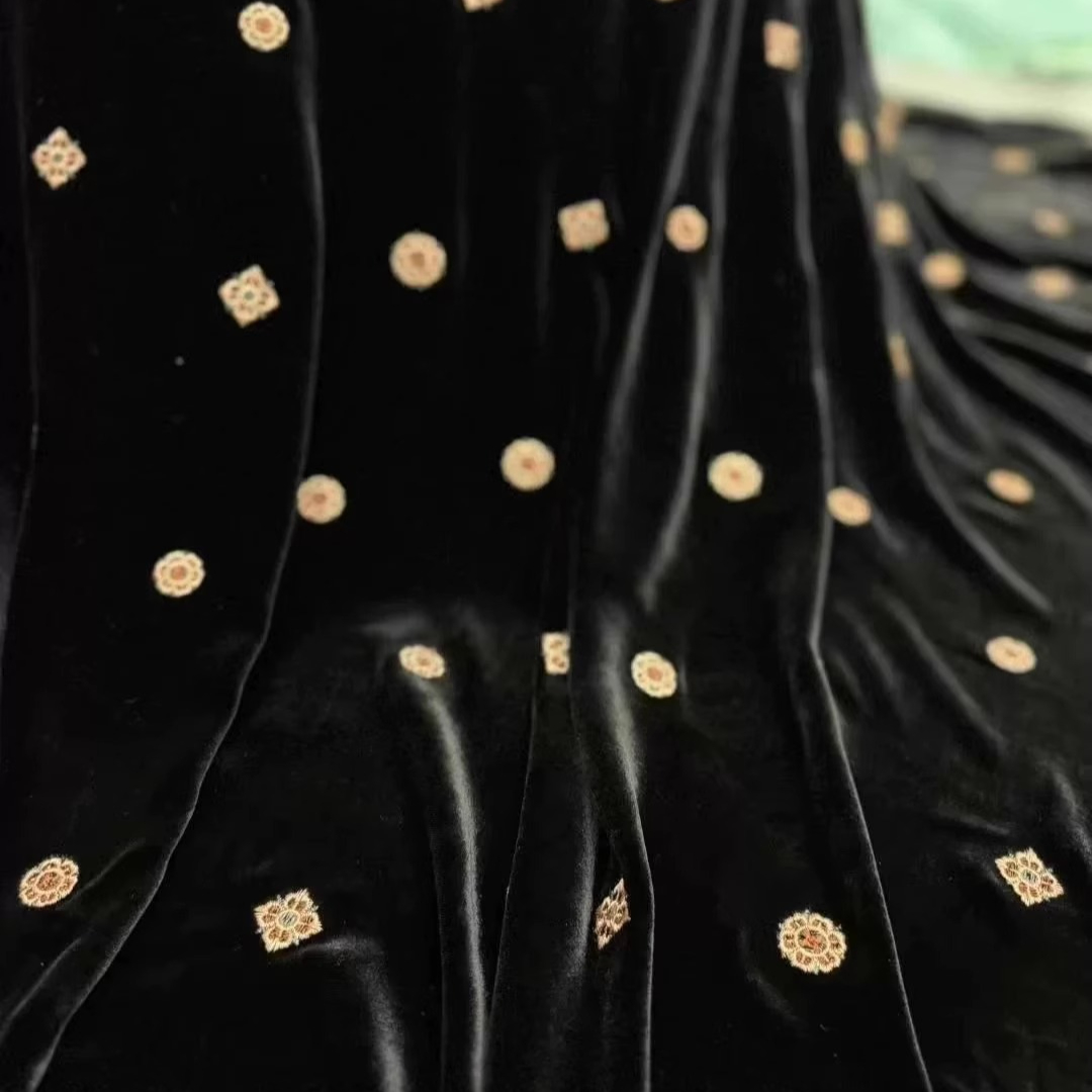 135 cm breiter schwarz-grün be – Sewing Velvet Fabric Bewertung und Preis