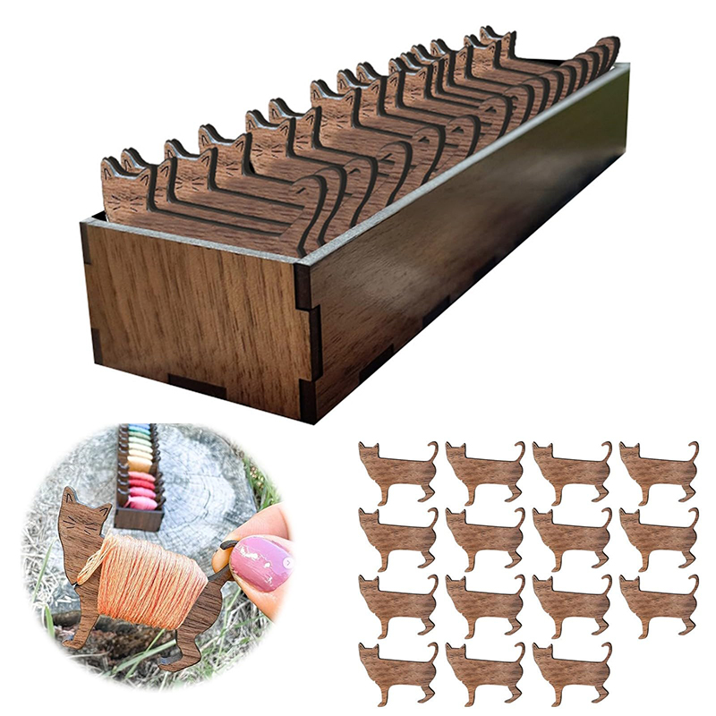 Holz Tier Schaf Katze Spule Se – Embroidery Floss Thread Bewertung und Preis