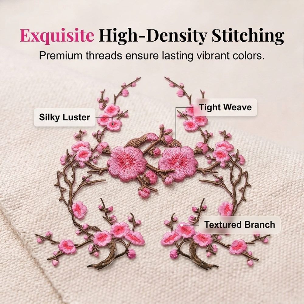 DIY-Kirschblüten-Aufnäher zum  – Textile For Sewing Bewertung und Preis