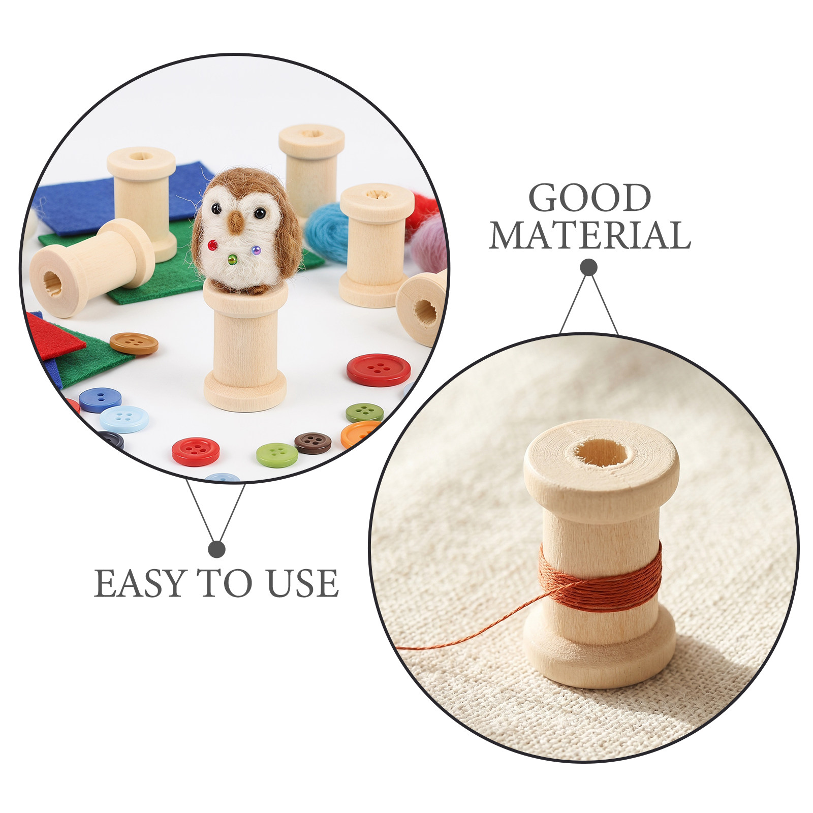 100 Stück leere Holzspulen, 0, – Thread Bobbins Empty Bewertung und Preis