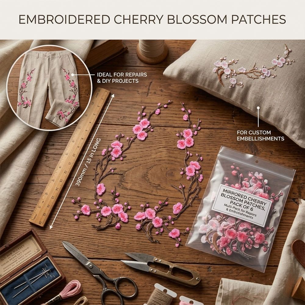 DIY Kirschblüten-Aufnäher zum  – Textile For Sewing Bewertung und Preis